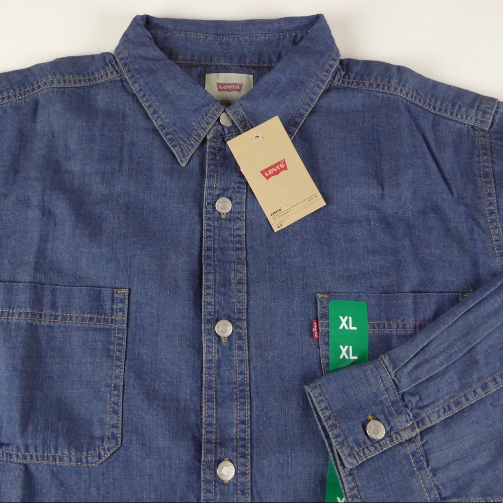 Levi Strauss Cotton Denim Stonewashed Shirt NWT - Picture 1 of 8